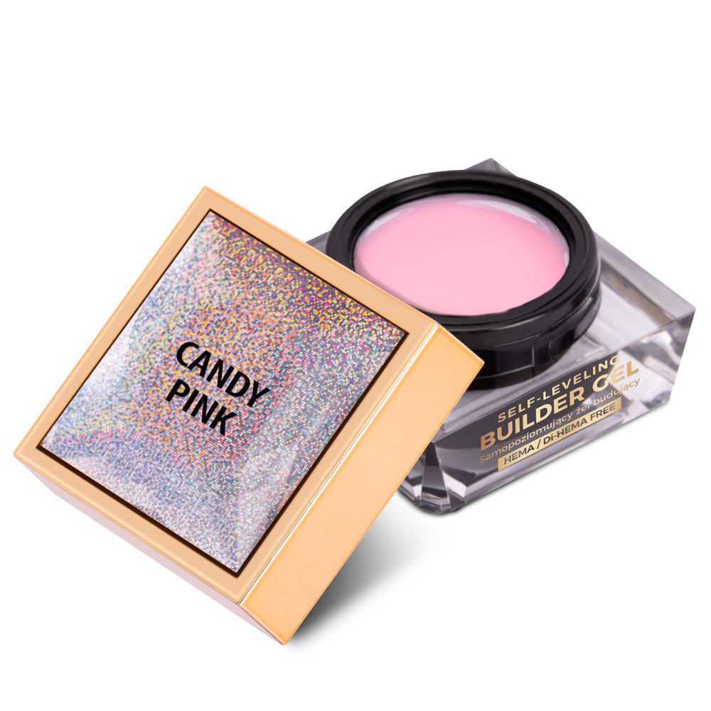 Gel Monophase 3-en-1 Auto-Égalisant Candy Pink HEMA & Di-HEMA Free – Molly Nails 50 g