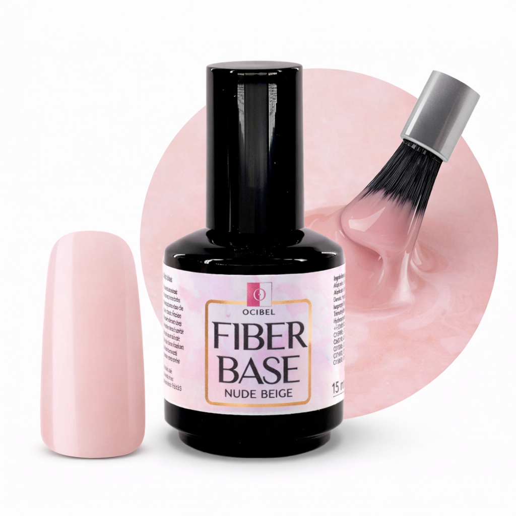 Fiber Base - Gummy Base UV / LED Fibré Nude Beige - 15 ml OCIBEL