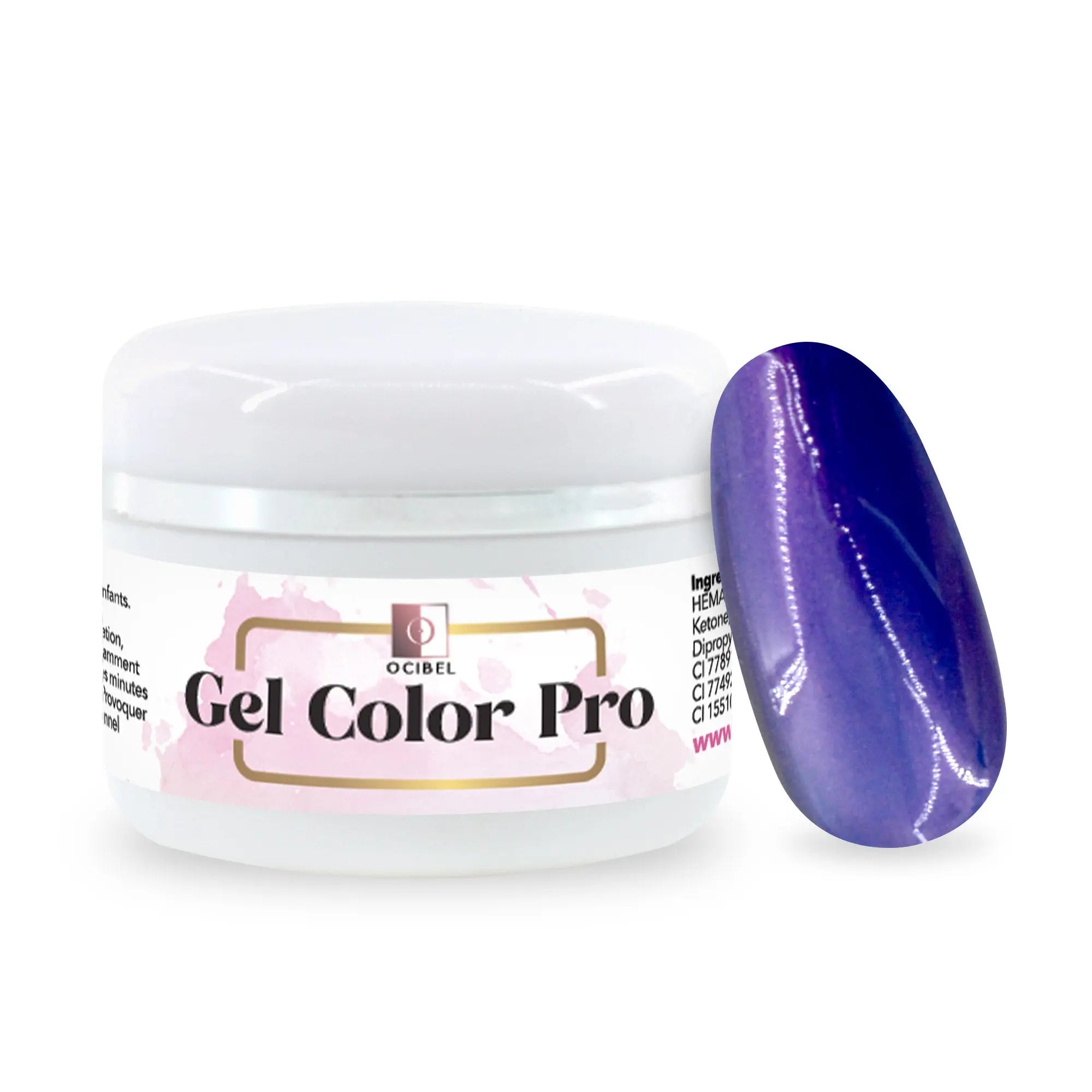 Gel Color Pro 5ml 2410 - Bleu Violet Métallisé OCIBEL