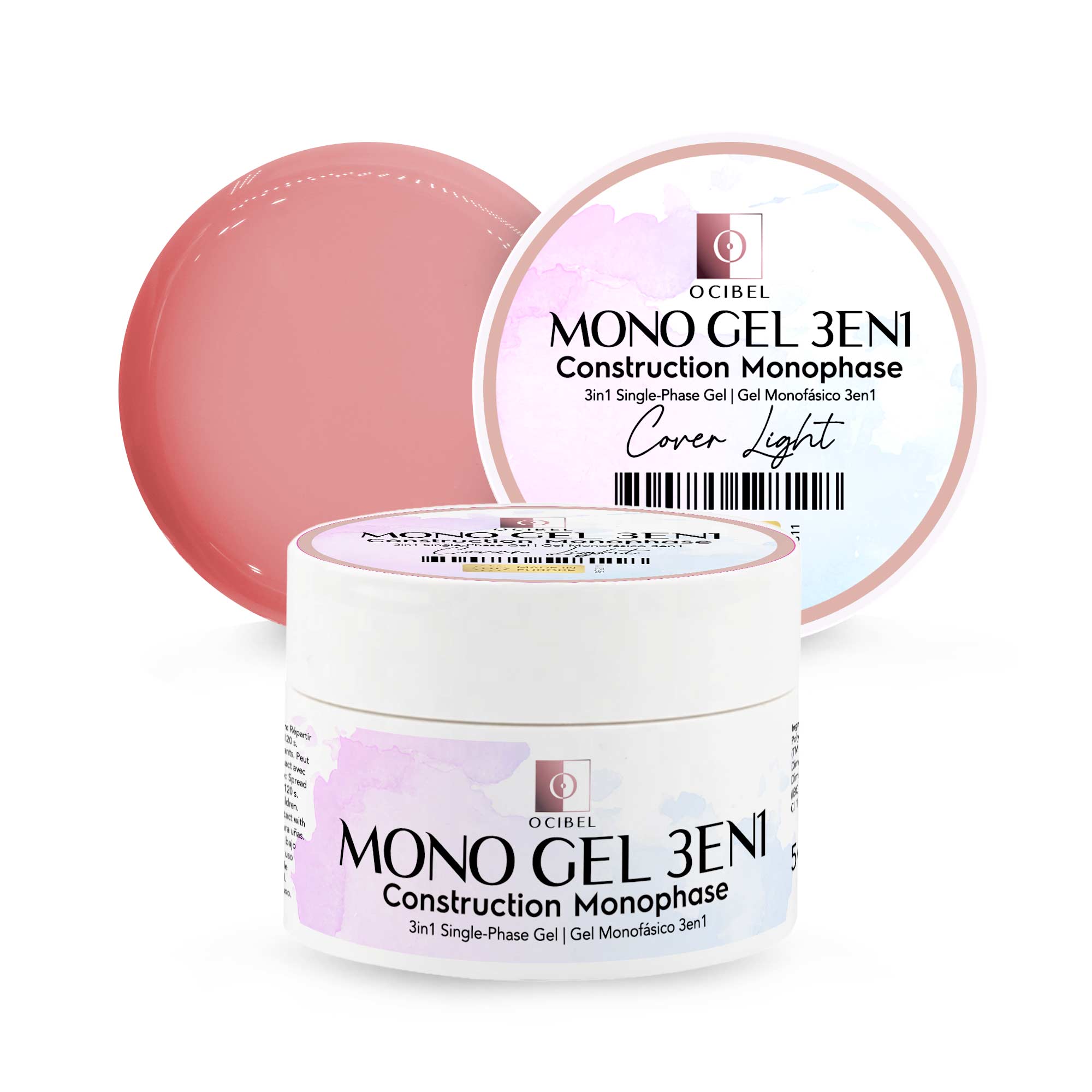 Gel Monophase 3en1 50g - Sans TPO - Sans HEMA - Cover Light OCIBEL