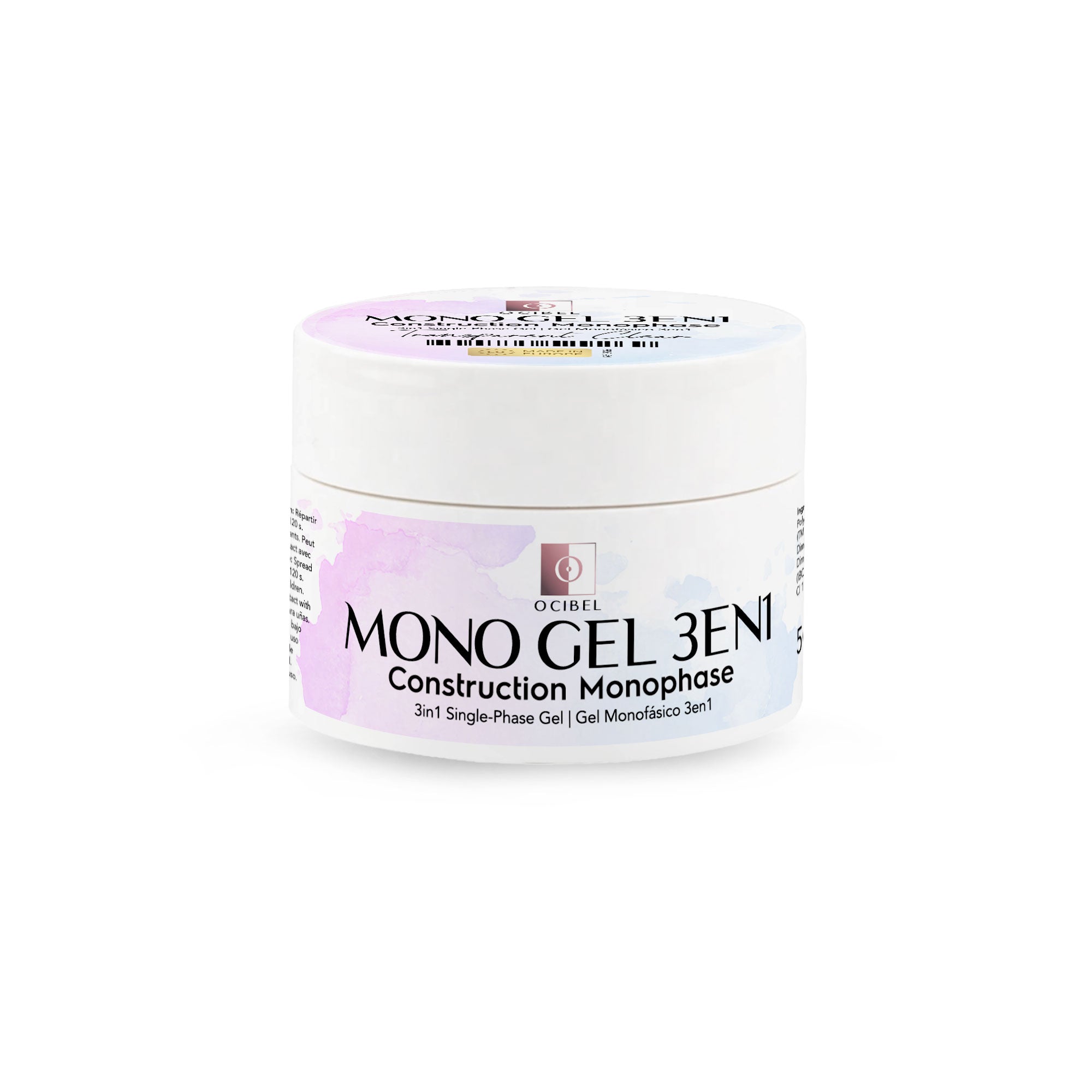 Gel Monophase 3en1 50g - Sans TPO - Sans HEMA - Transparent Clear OCIBEL