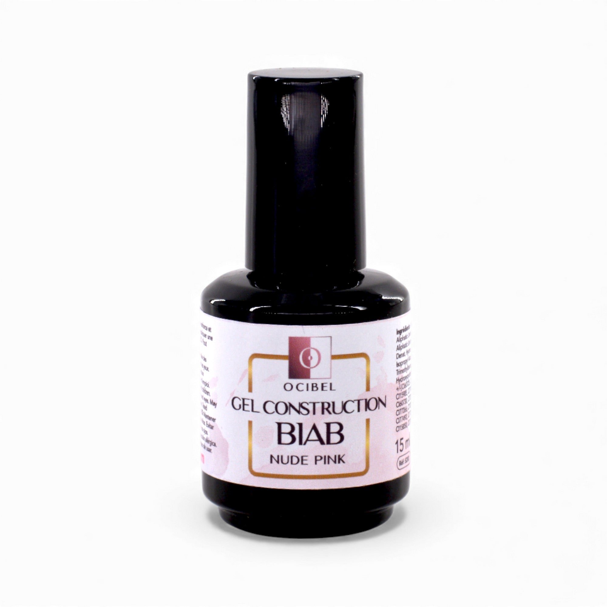 Gel de Construction BIAB (Builder in a Bottle) – Auto-nivelante – Nude Pink - 15 ml OCIBEL