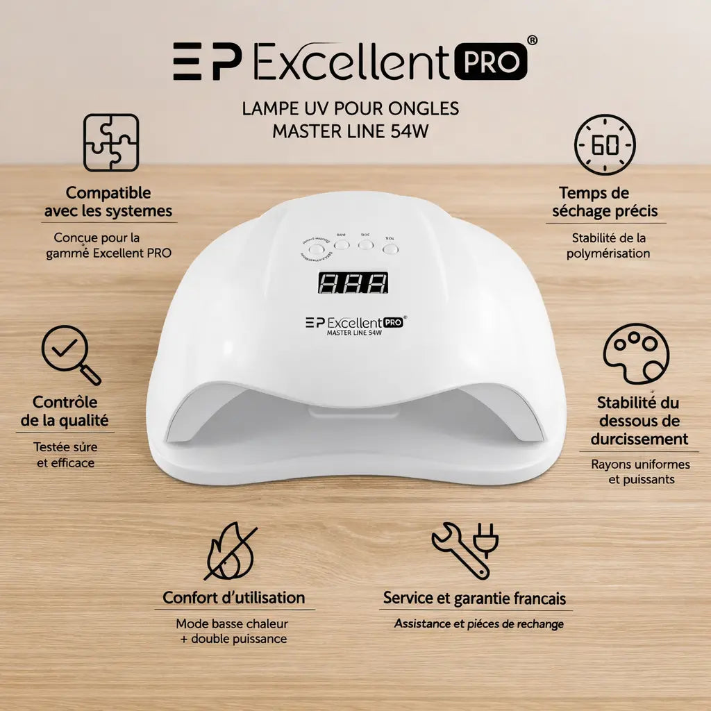 Lampe UV / LED 54W Minuteur 30s/60s/90s + Detecteur de Mouvement - Prise USB OCIBEL