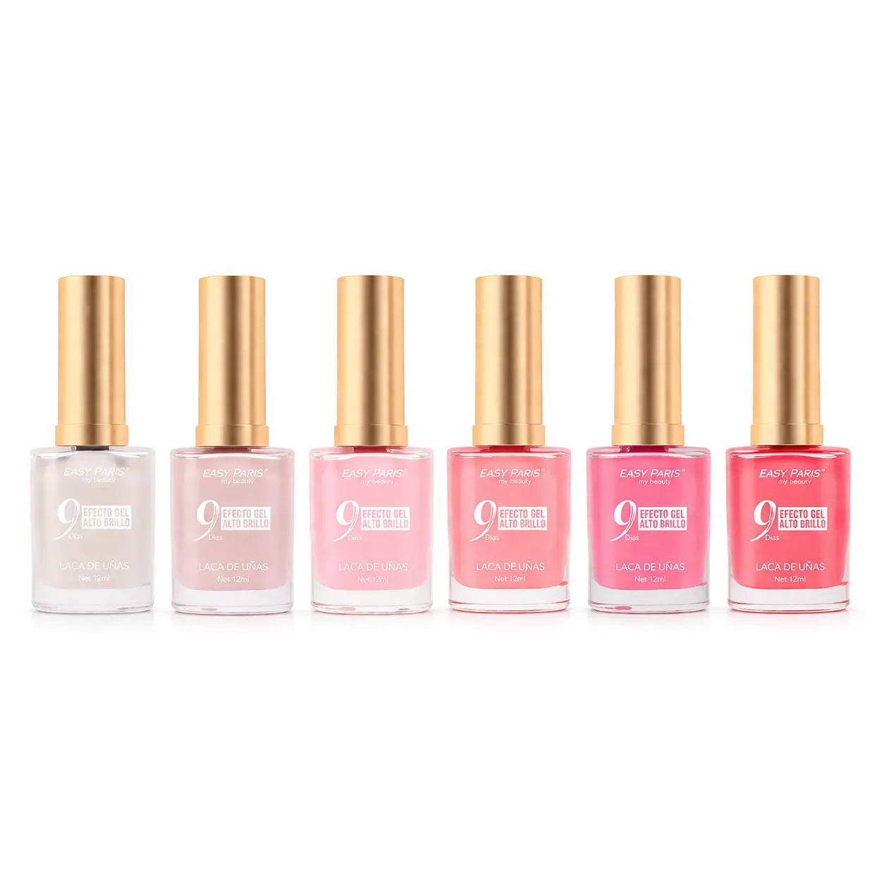 Lot de 6 Vernis à Ongles Nacrés Rose Nacré – Effet Brillant, Couleur Naturelle Tendance, Séchage à l’Air, Tenue jusqu’à 9 Jours, 13ml