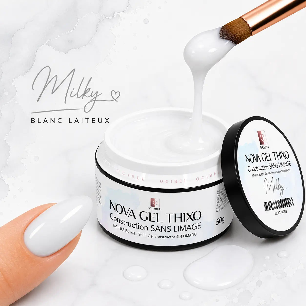 Gel de Construction Sans Limage NOVA GEL THIXO 50g – Milky