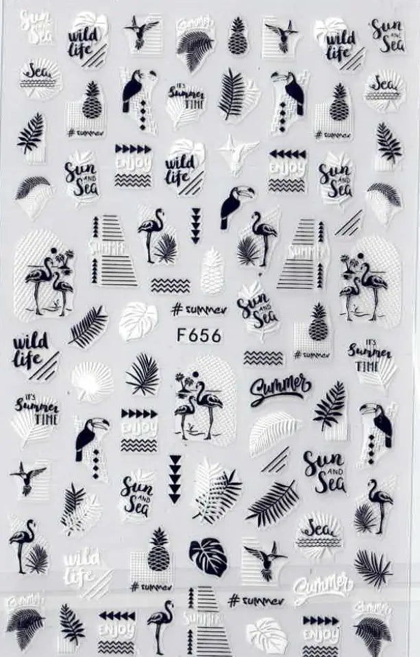 Planche Stickers Autocollant Flamant Rose OCIBEL