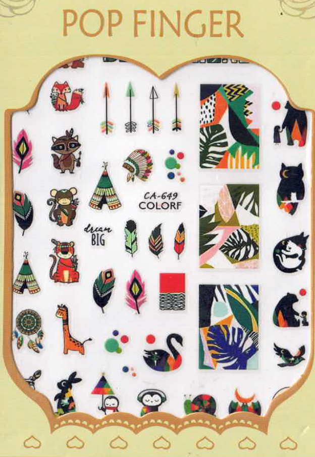 Planche Stickers Autocollant Indien OCIBEL