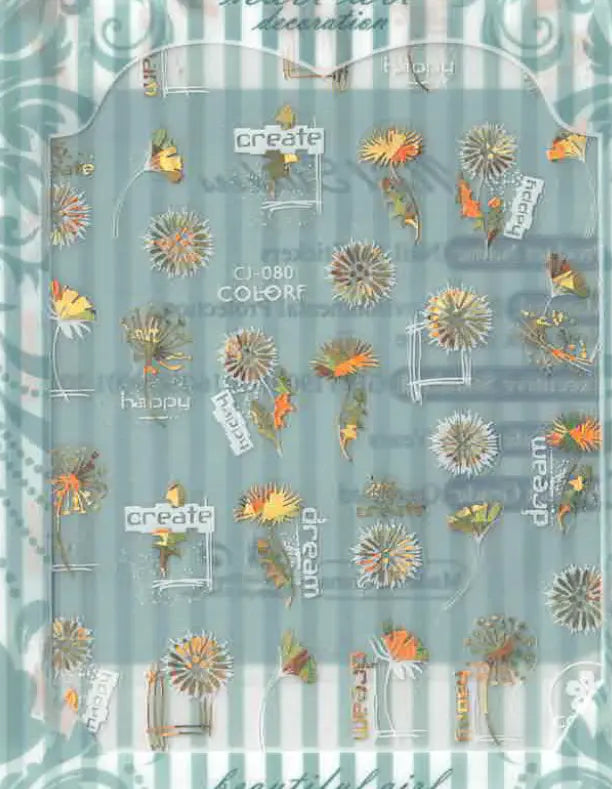 Planche Stickers Autocollant PLante OCIBEL