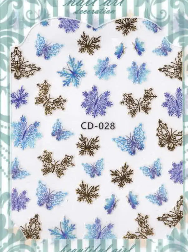 Planche Stickers Autocollant Papillon OCIBEL