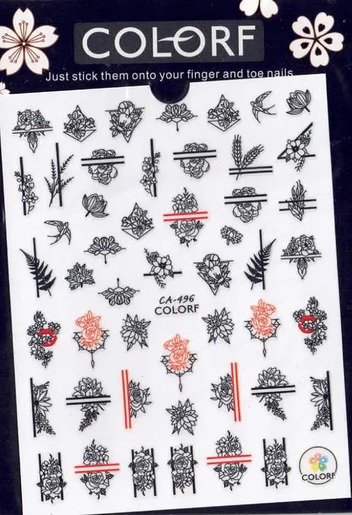 Planche Stickers Autocollant Plante OCIBEL