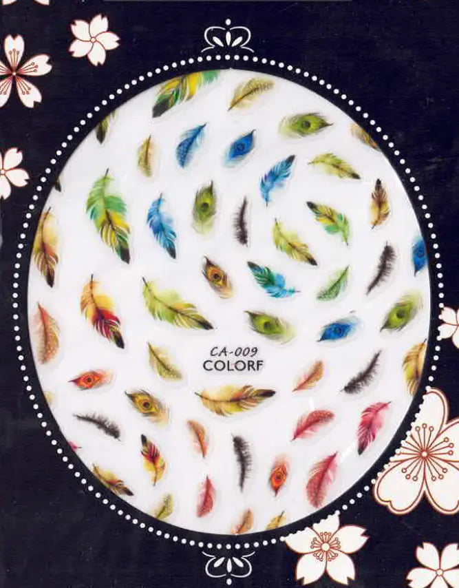 Planche Stickers Autocollant Plume OCIBEL