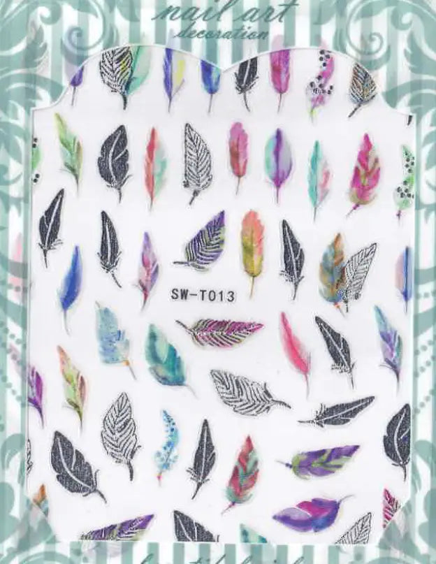 Planche Stickers Autocollant Plume OCIBEL