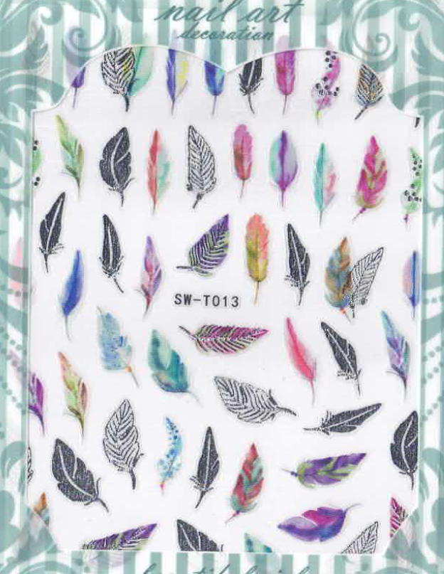 Planche Stickers Autocollant Plume OCIBEL