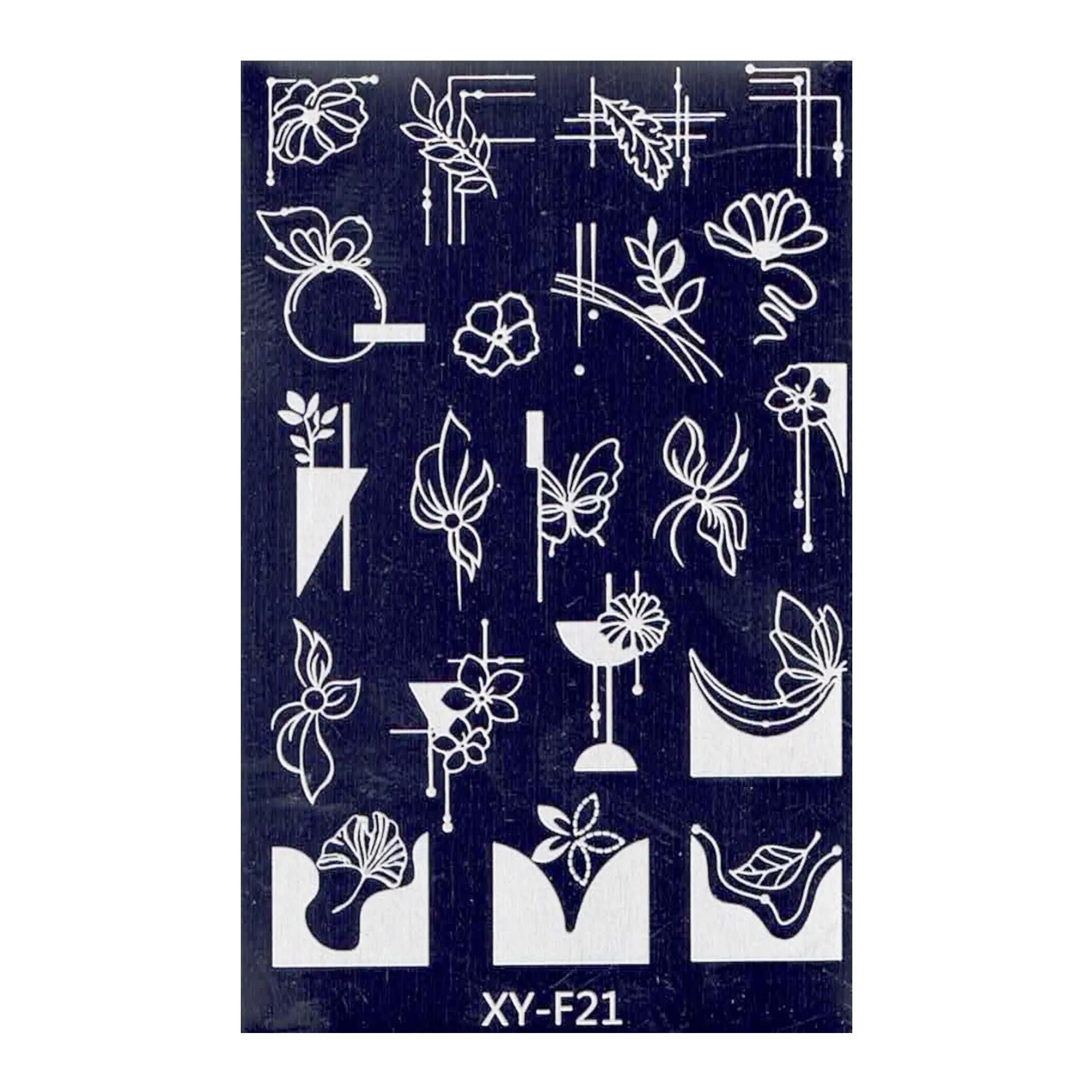 Plaque de Stamping pour Ongles Thème : Fleur OCIBEL