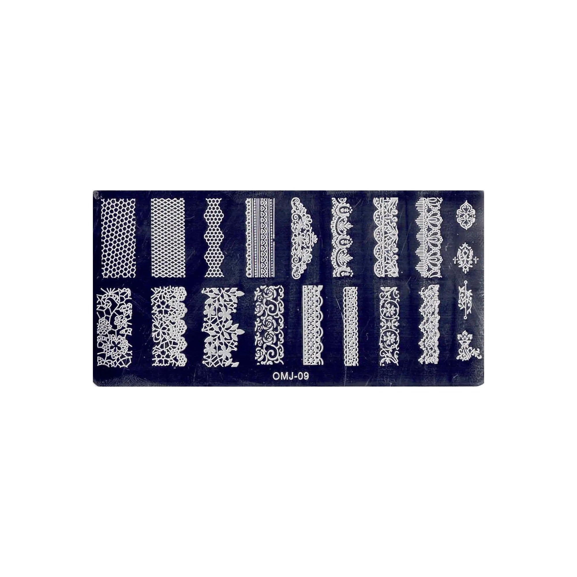 Plaque de Stamping pour Ongles Thème : Motif OCIBEL