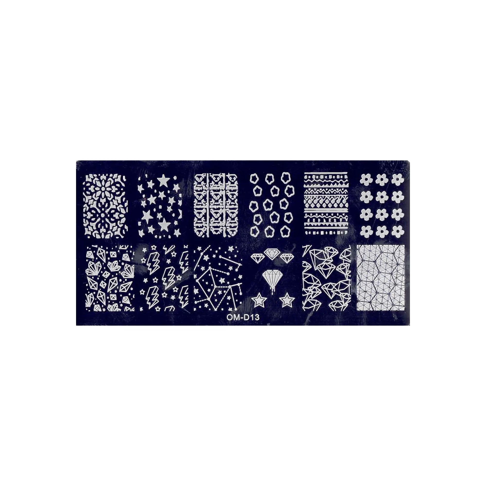 Plaque de Stamping pour Ongles Thème : Motif OCIBEL