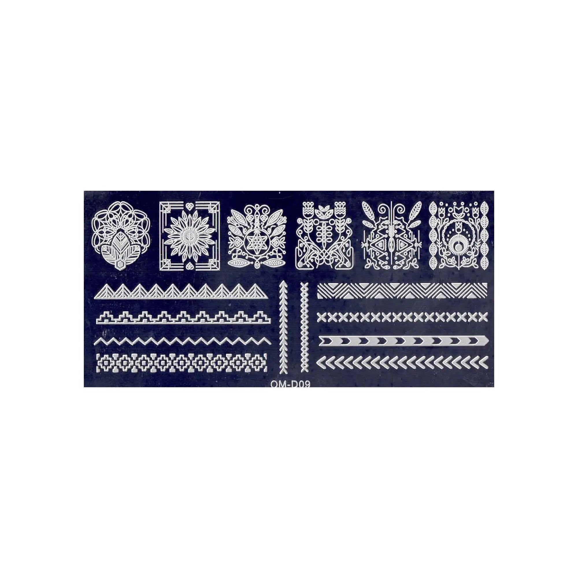 Plaque de Stamping pour Ongles Thème : Motif OCIBEL