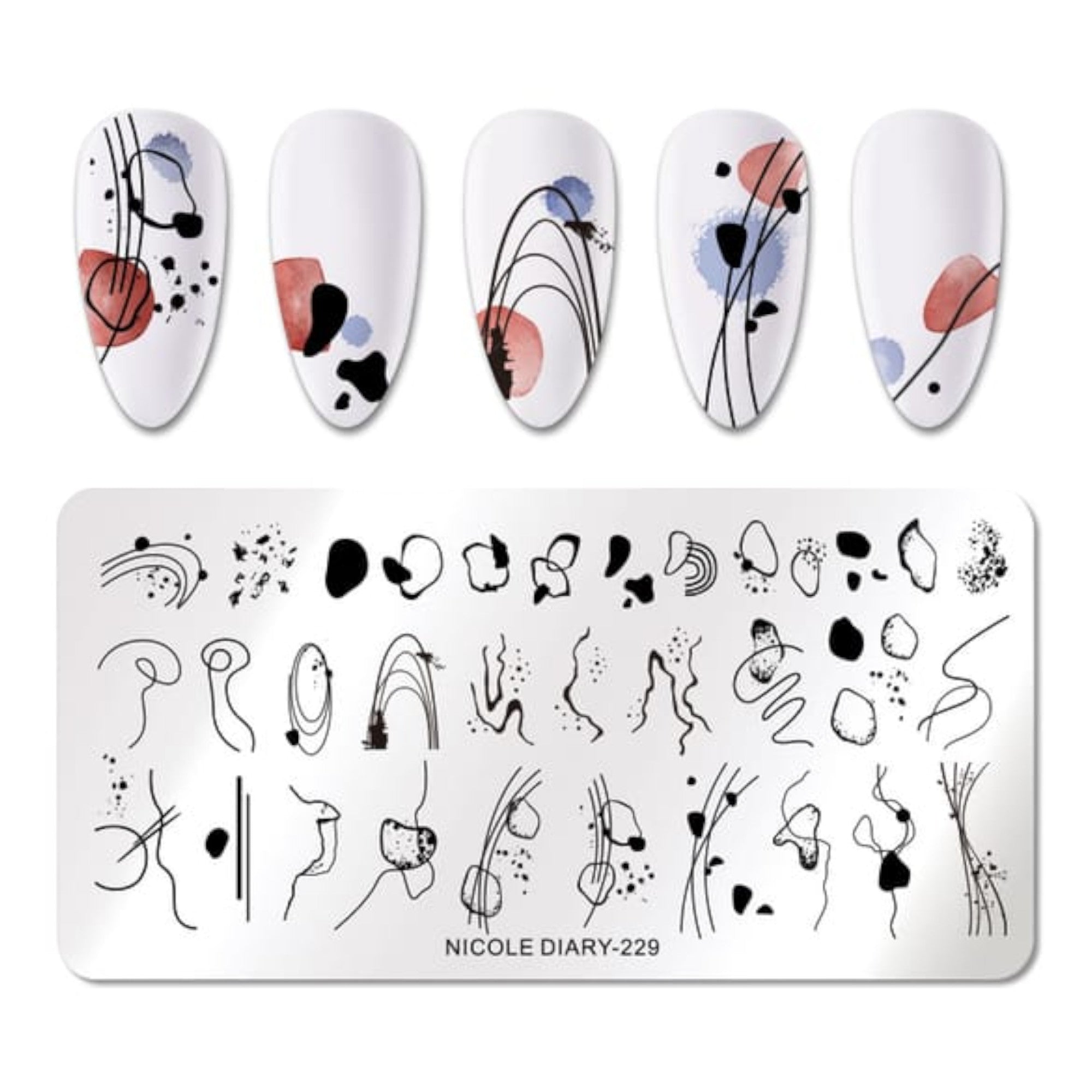 Plaque de Stamping pour Ongles Thème : Motif OCIBEL