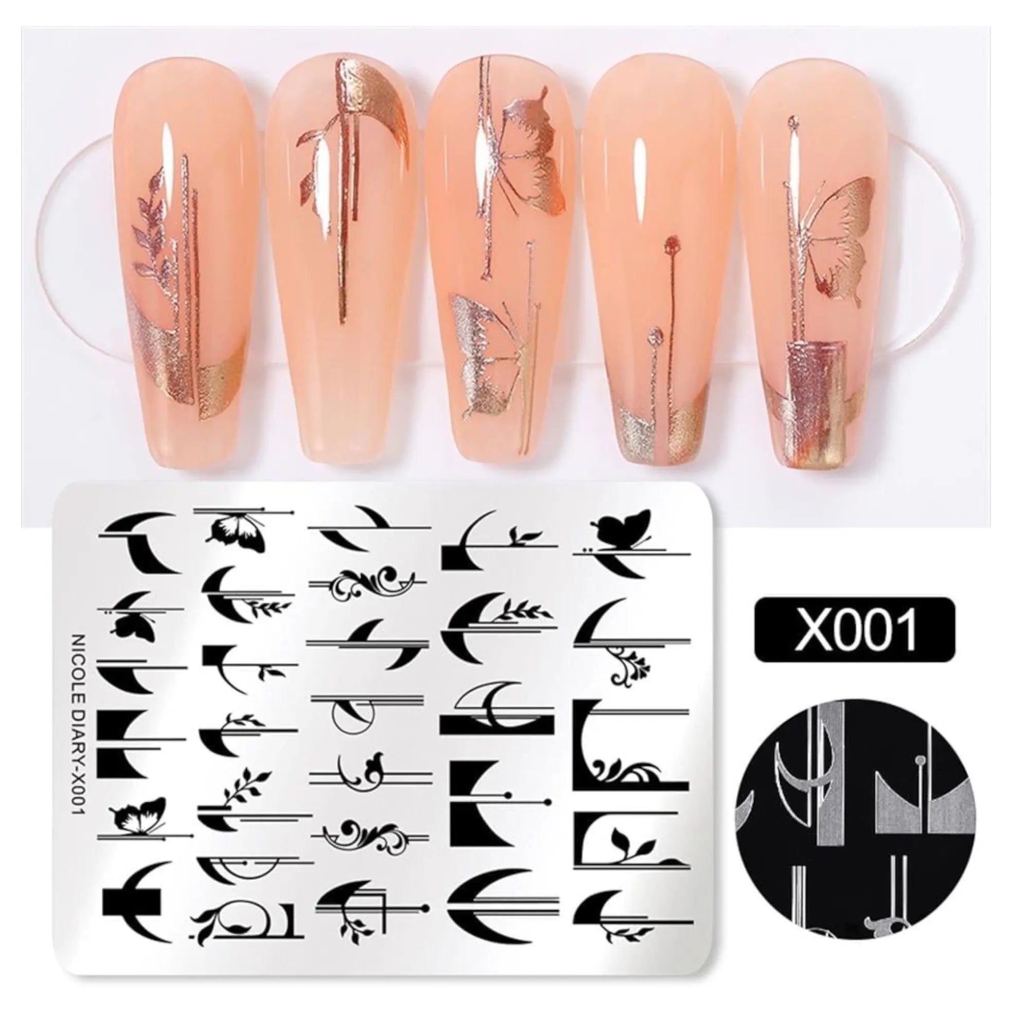 Plaque de Stamping pour Ongles Thème : Motif OCIBEL