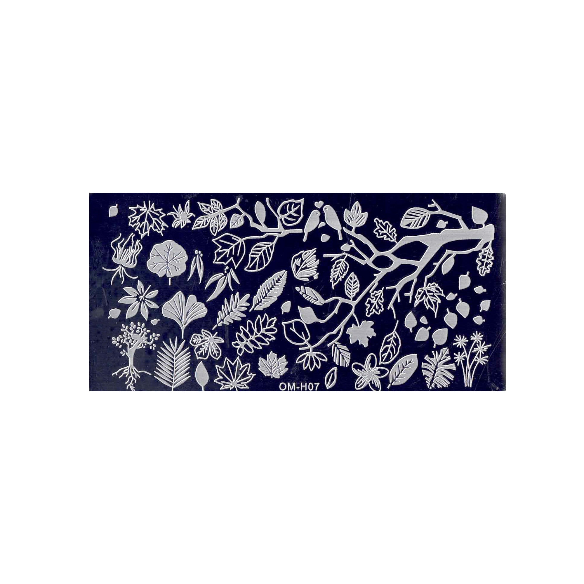 Plaque de Stamping pour Ongles Thème : Nature OCIBEL