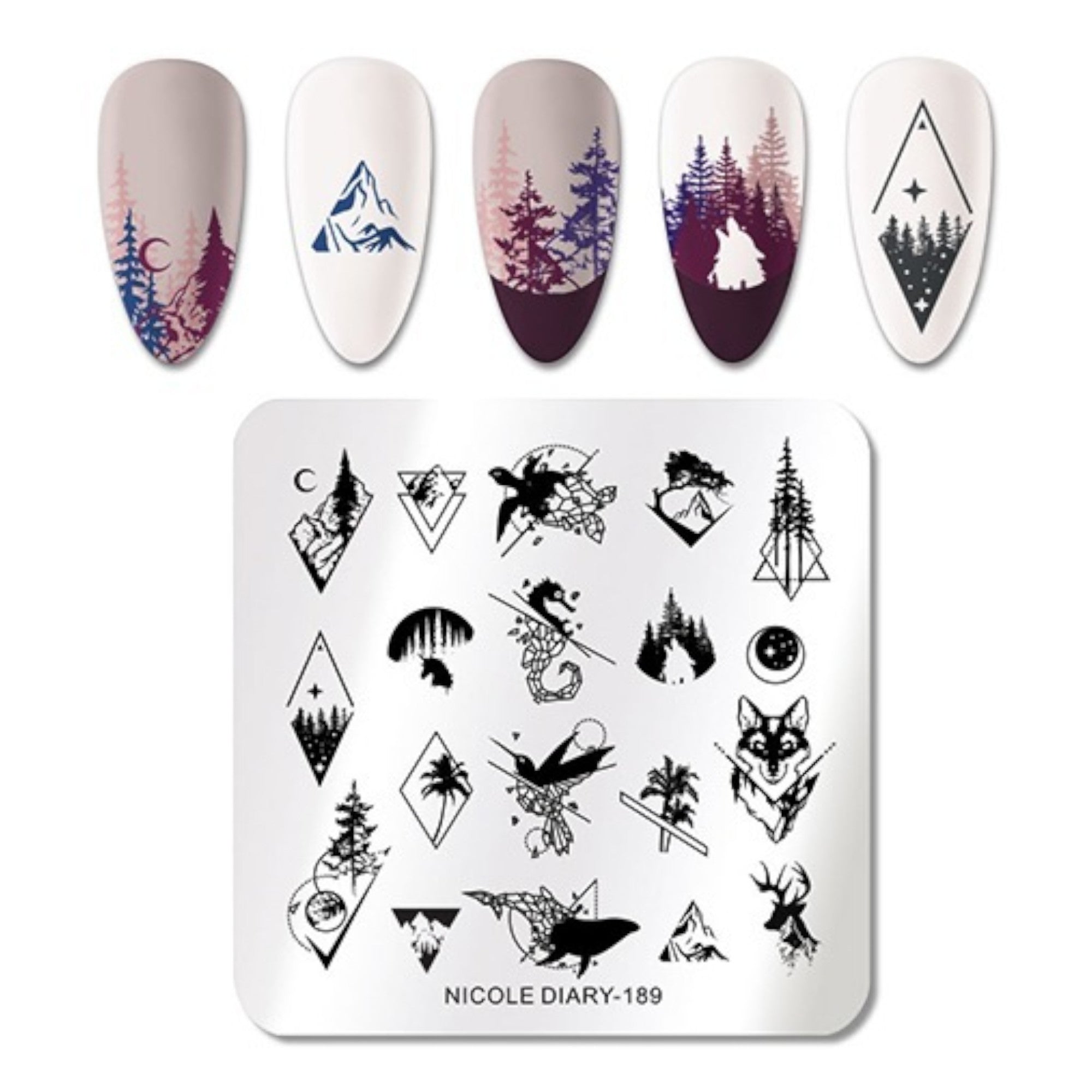 Plaque de Stamping pour Ongles Thème : Nature OCIBEL