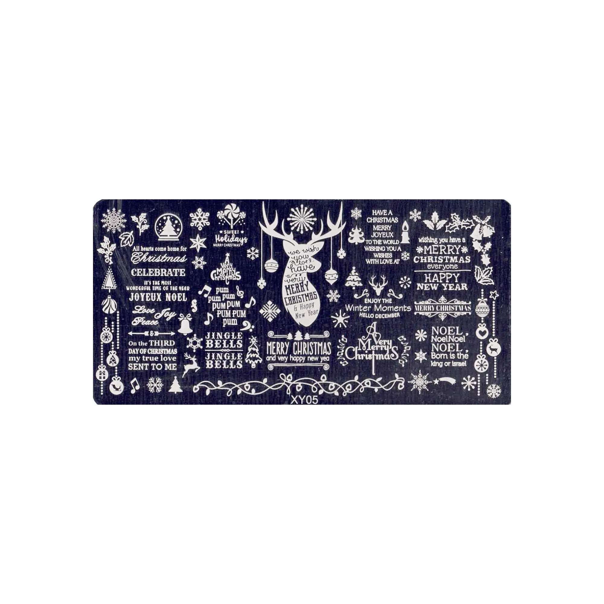 Plaque de Stamping pour Ongles Thème : Noël OCIBEL