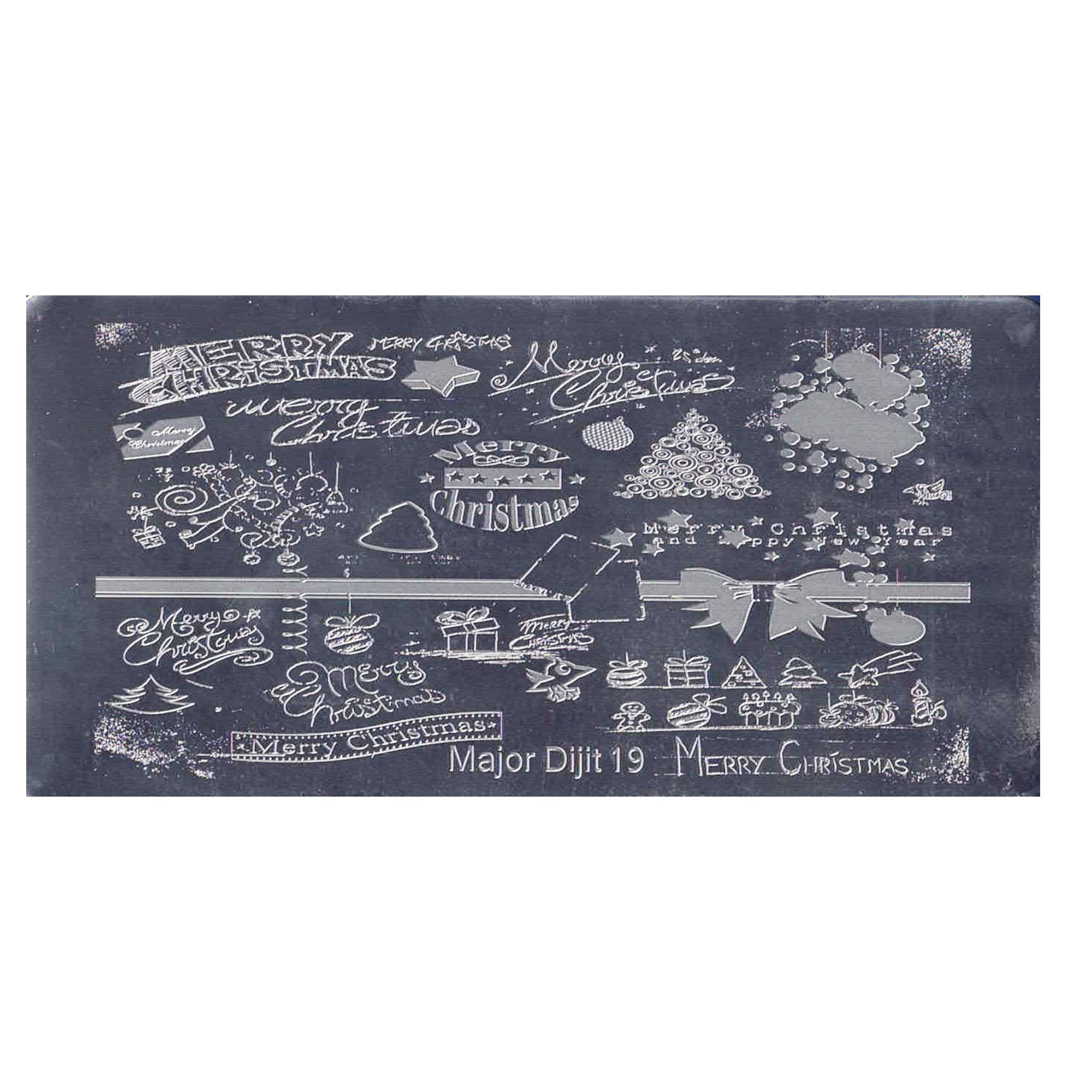 Plaque de Stamping pour Ongles Thème : Noël OCIBEL