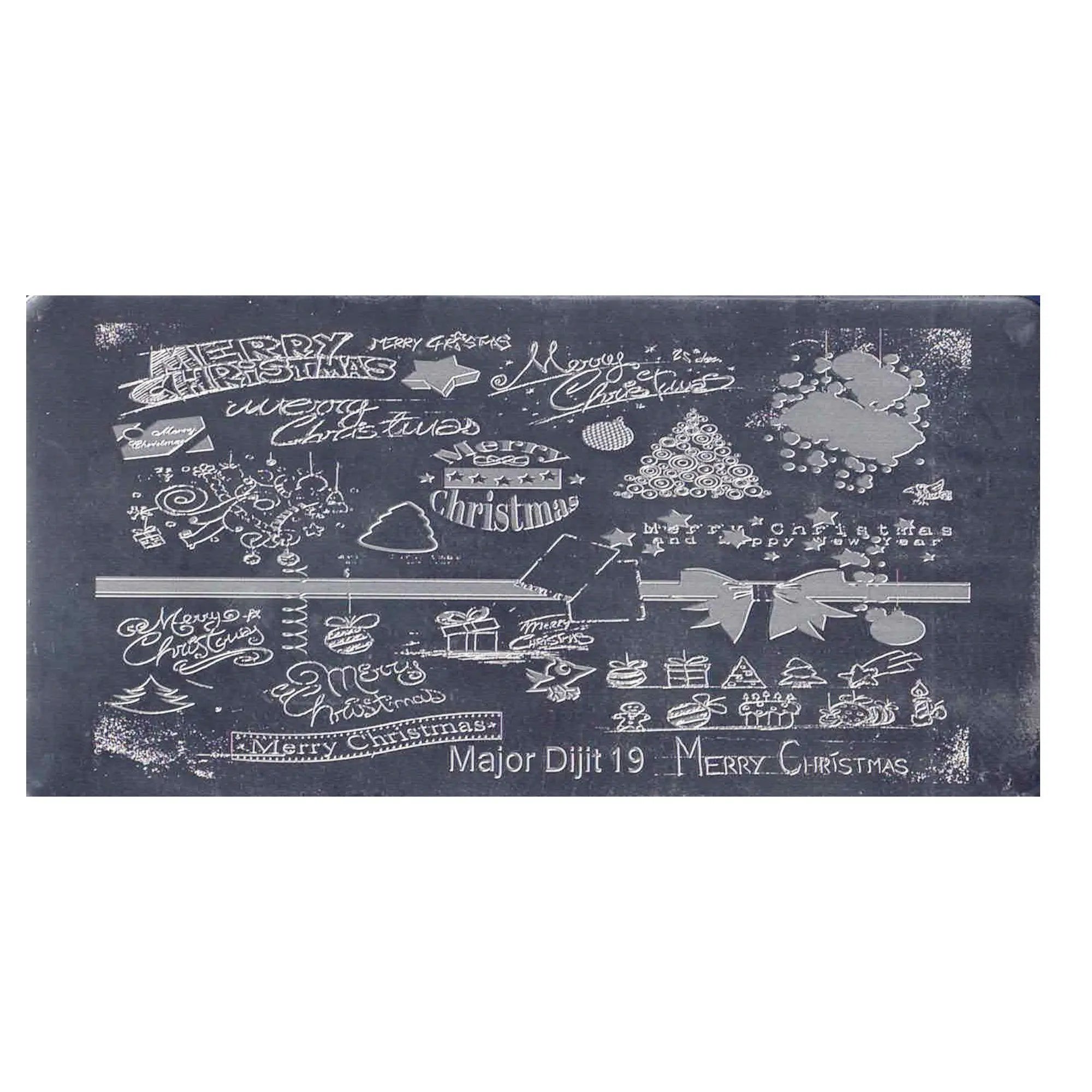 Plaque de Stamping pour Ongles Thème : Noël OCIBEL