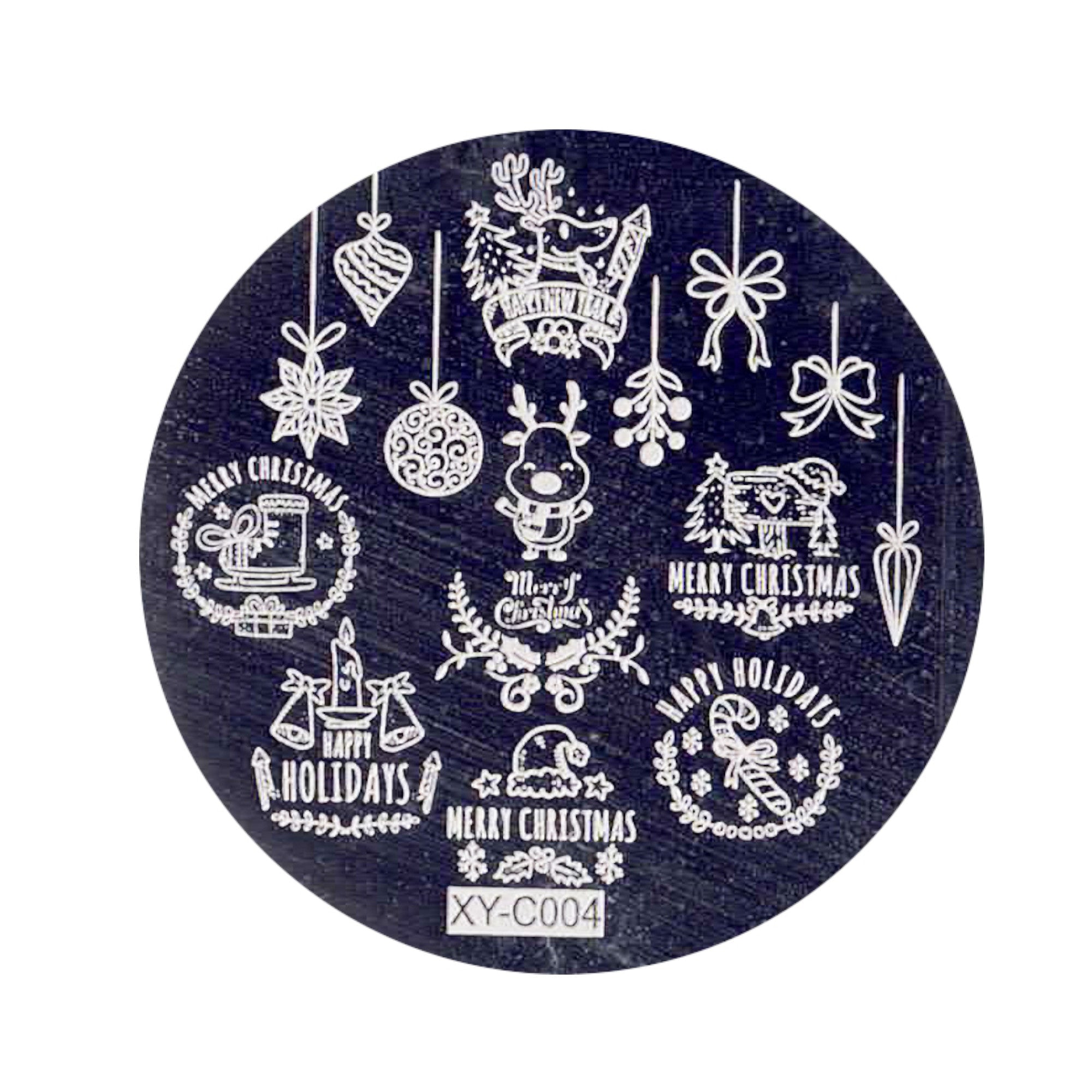 Plaque de Stamping pour Ongles Thème : Noël OCIBEL