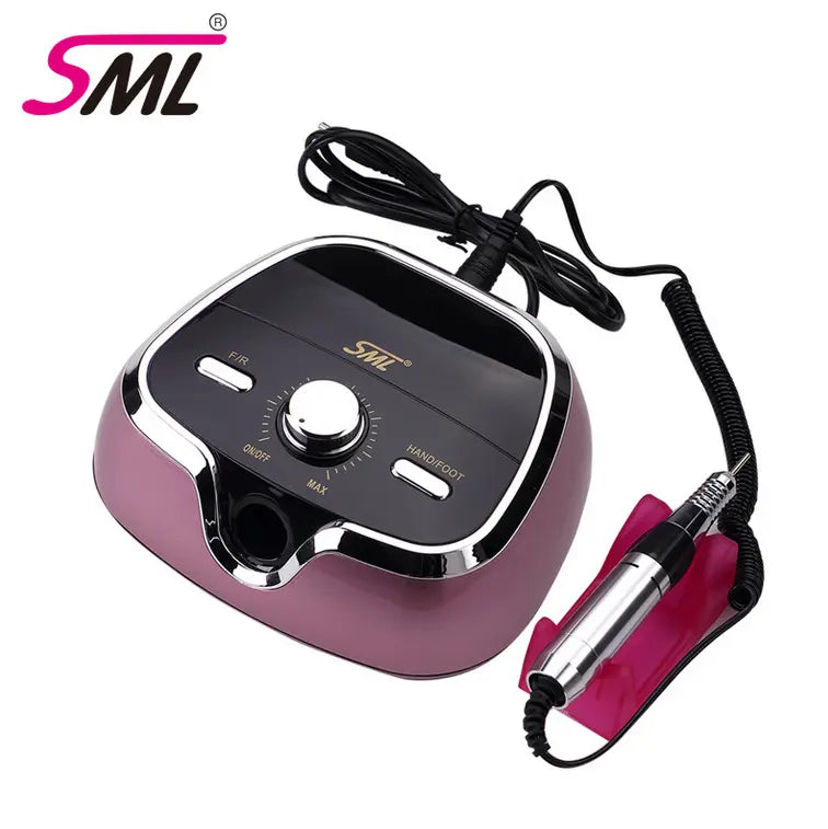 Ponceuse Haute Qualité SML M3 65W 35000T/M avec Mandrin et pédale + 6 Embouts - Rose Gold OCIBEL