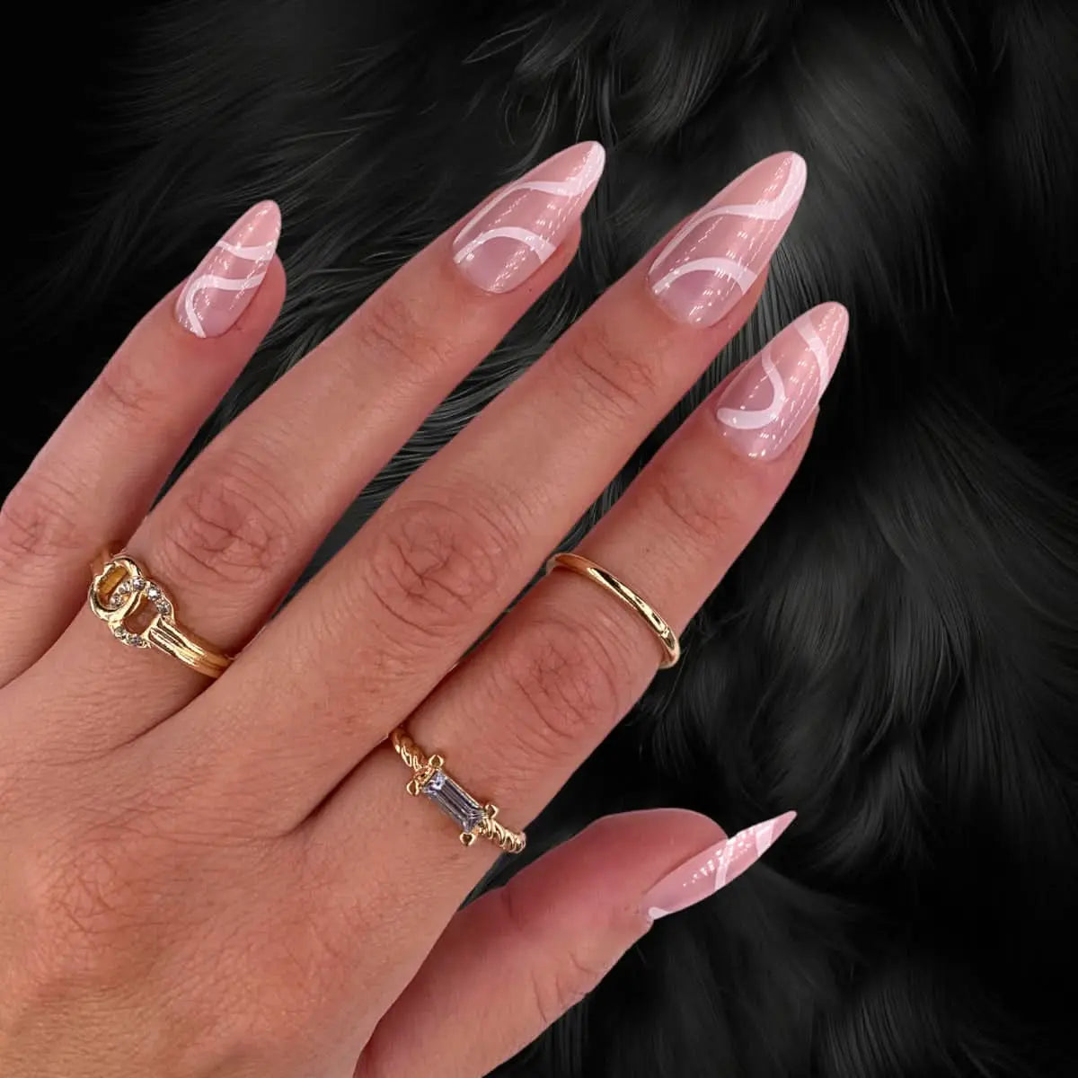 Press On Nails Faux Ongles Réutilisables - Medium Amande Nude OCIBEL