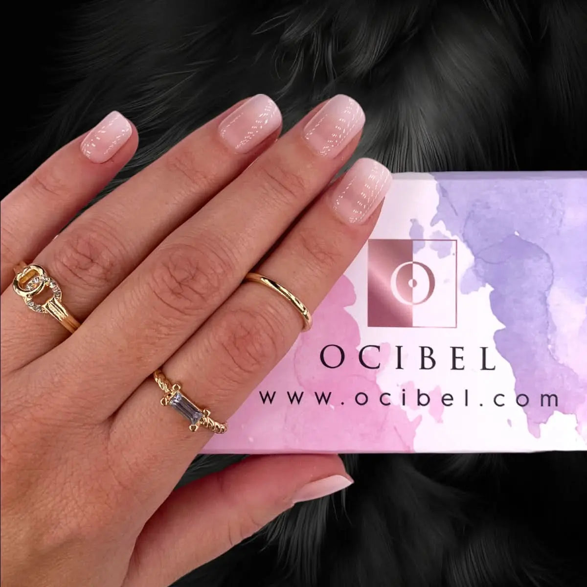 Press On Nails Faux Ongles Réutilisables - Short Carré Babyboomer OCIBEL