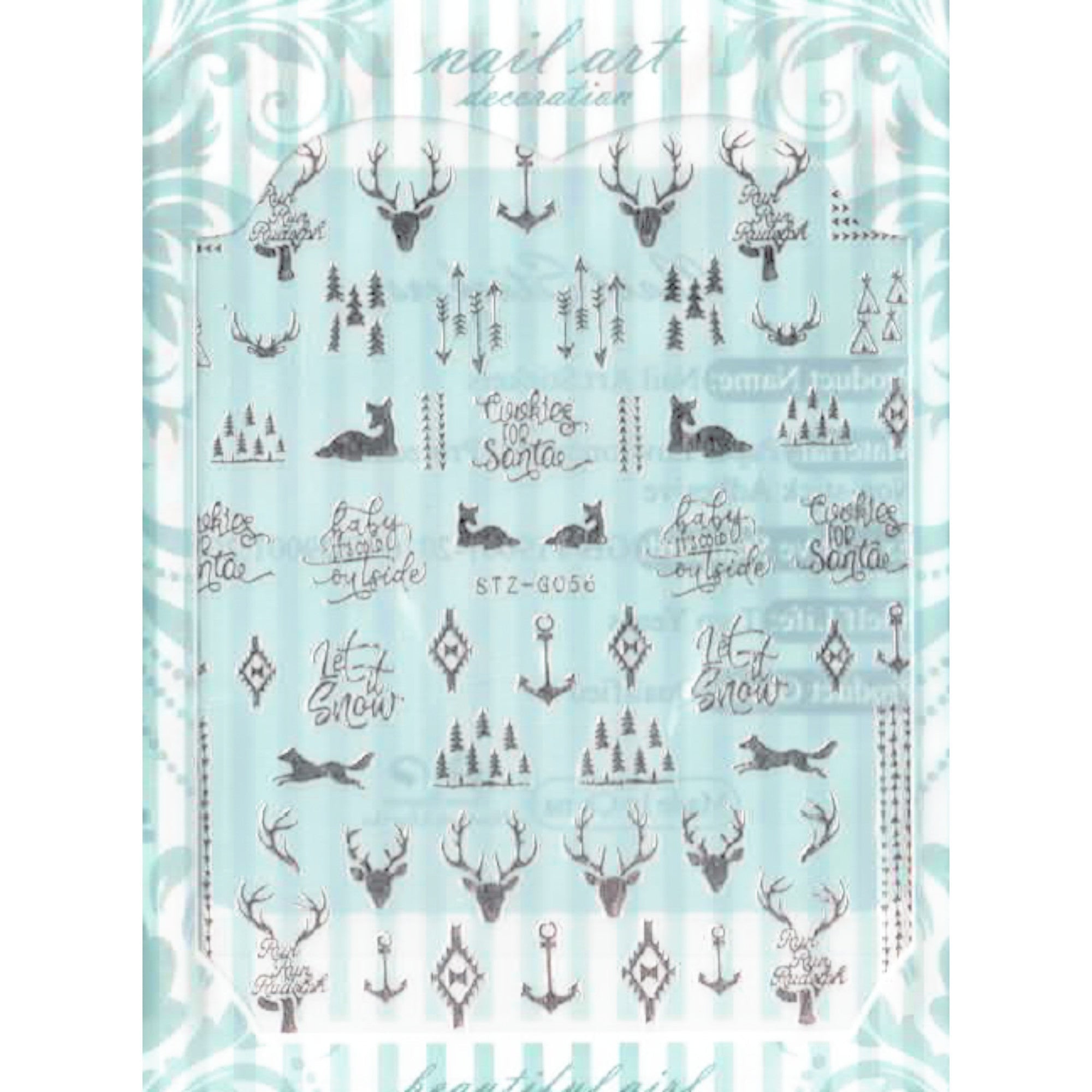 Stickers Noël – Planches Festives pour Nail Art 6 OCIBEL