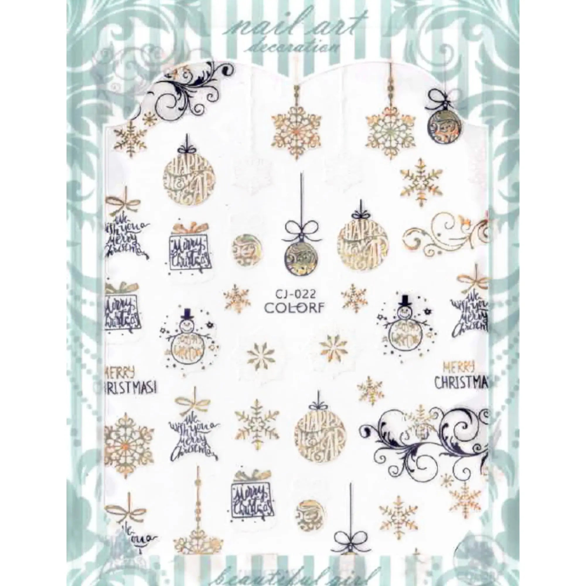 Stickers Noël – Planches Festives pour Nail Art 8 OCIBEL