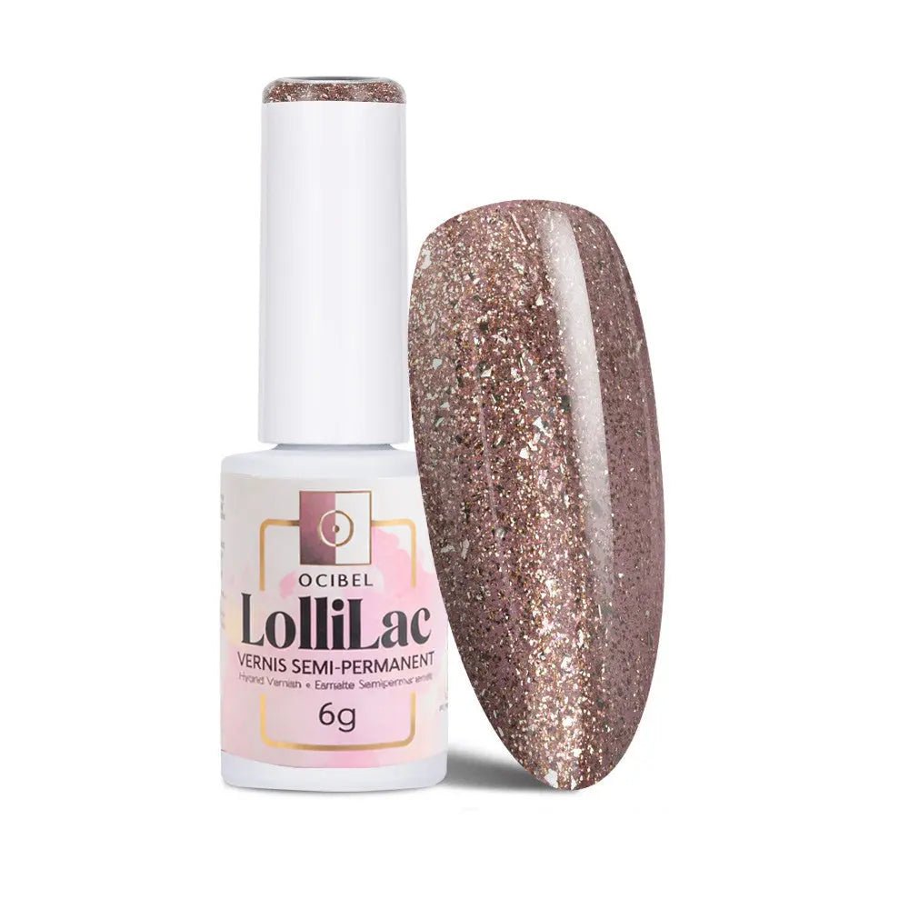 Vernis Semi Permanent UV / LED - Browns Rose Glitter 6g OCIBEL