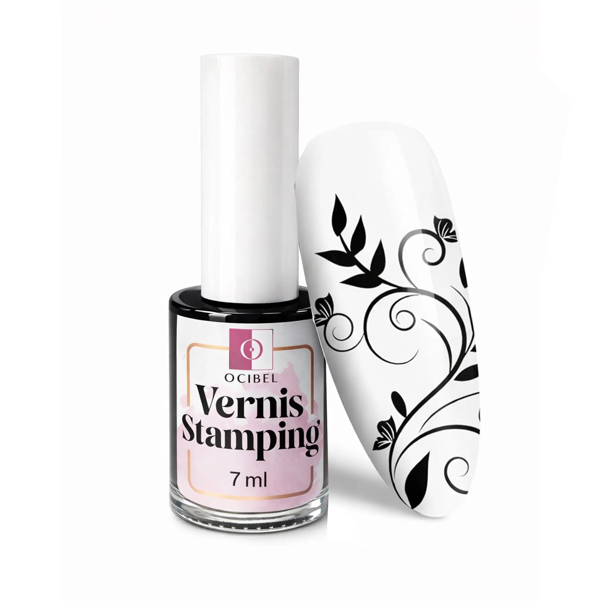 Vernis Stamping Noir – Pigmentation Intense – Nail Art Précis – 7 ml OCIBEL