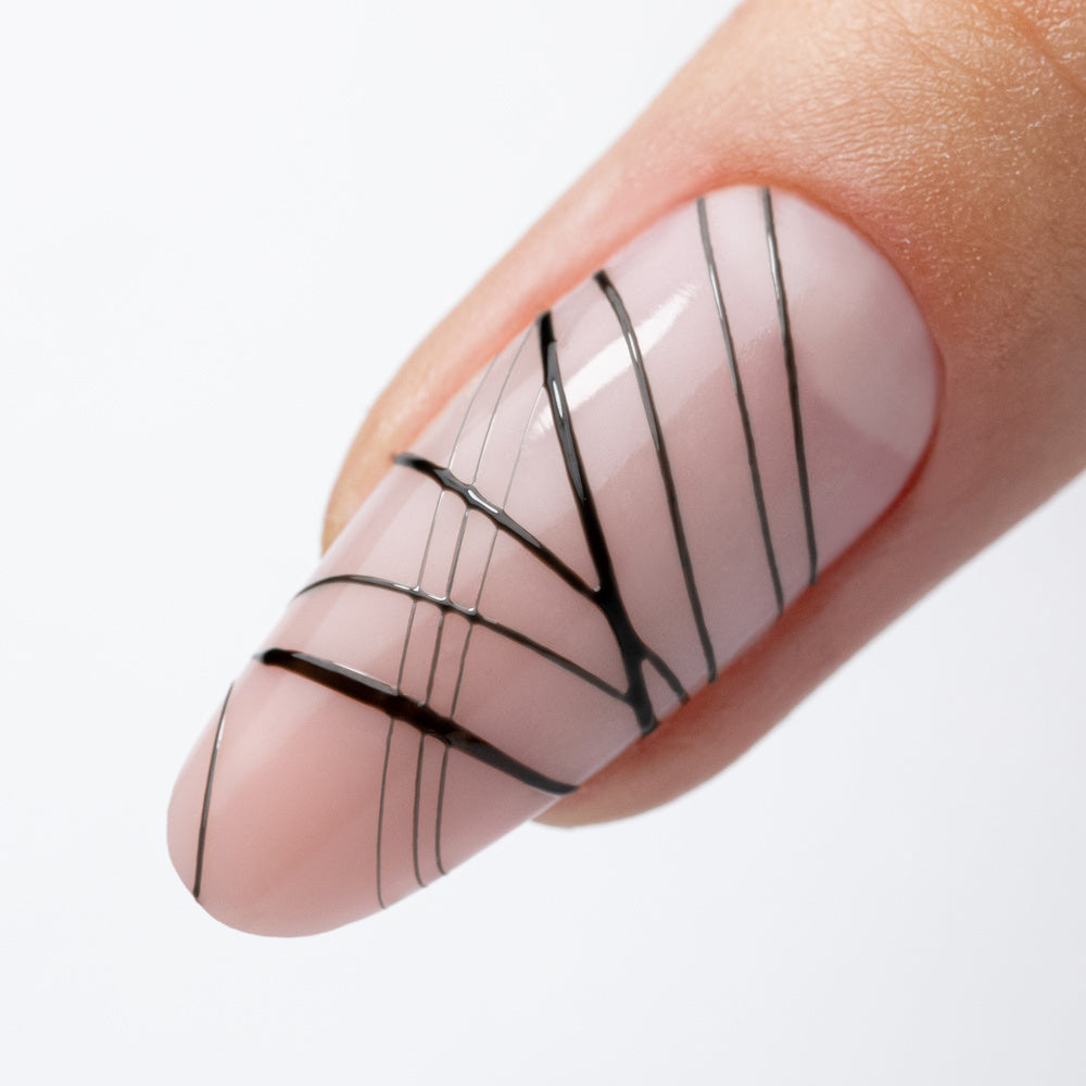 Gel Spider Noir MollyNails – Gel Filant Nail Art & Lignes Fines – Sans HEMA/Di-HEMA – 5 g