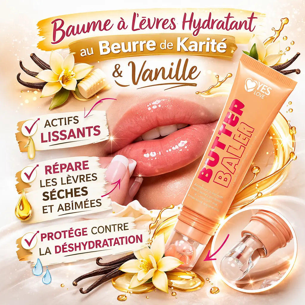 Butter Balm Vanille – Baume à Lèvres Hydratant au Beurre de Karité & Actifs Lissants OCIBEL