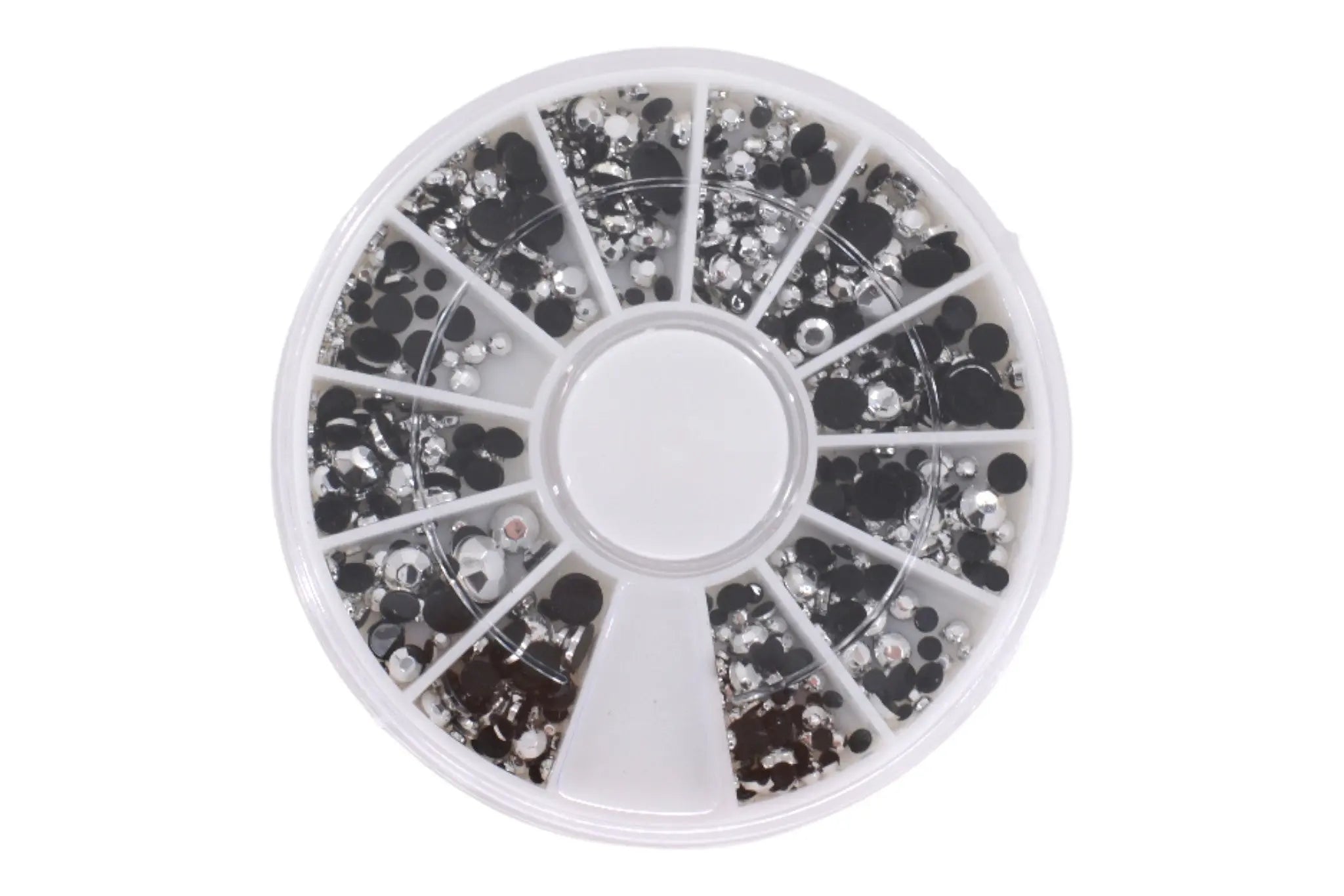 Carrousel Nail Art Strass Argent Noir Multi Taille OCIBEL