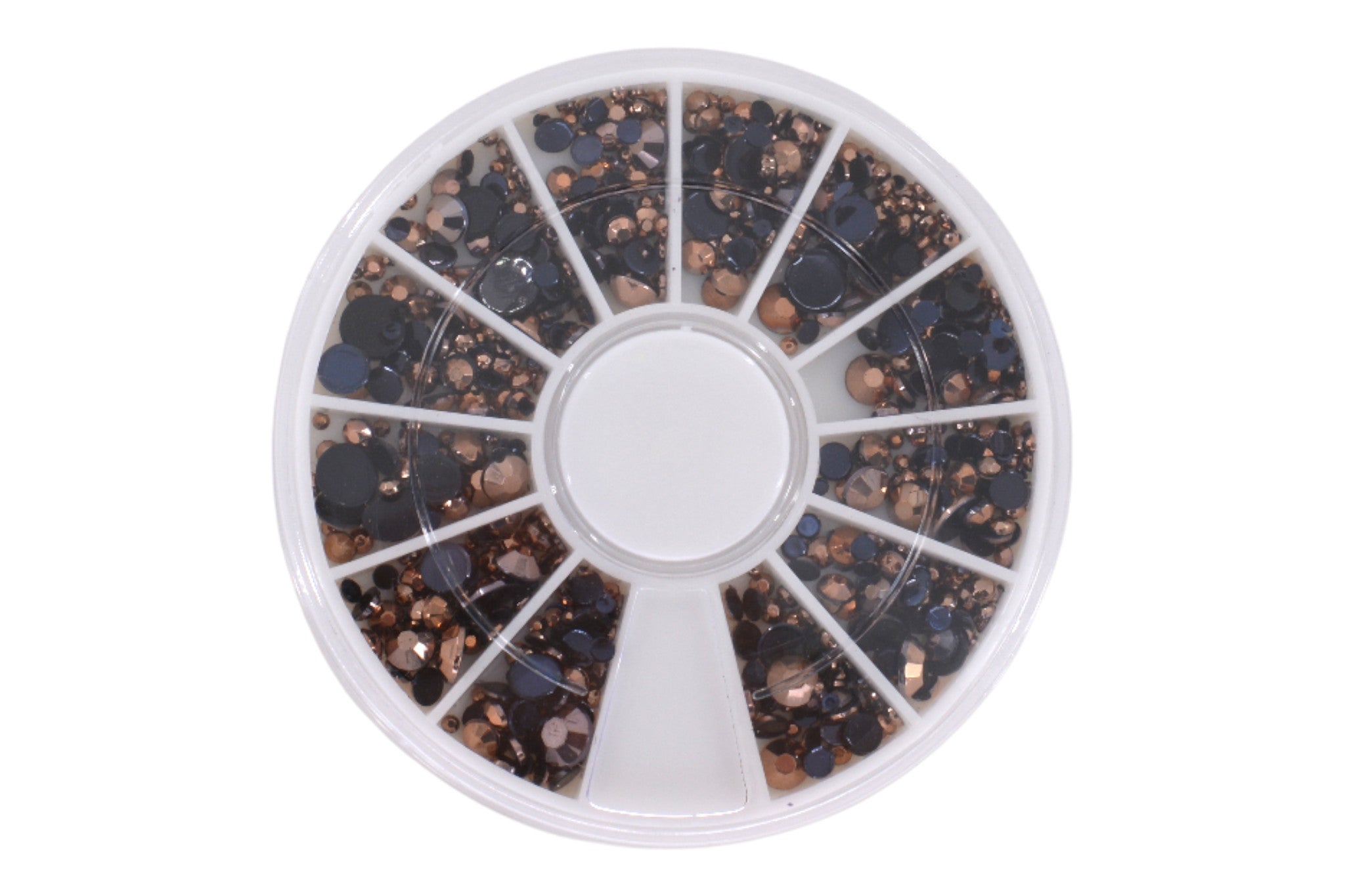 Carrousel Nail Art Strass Noir Gold Rose Multi Taille OCIBEL