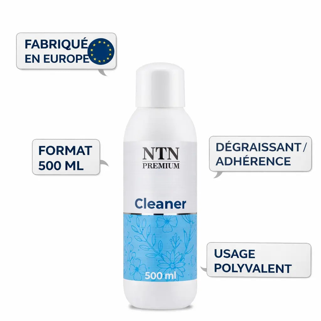 Cleaner Ongles Dégraissant Premium 500 ml – Préparation Plaque Ongle – Améliore l’Adhérence – Retire Couche Collante – Gel UV Semi-Permanent – Usage Professionnel OCIBEL
