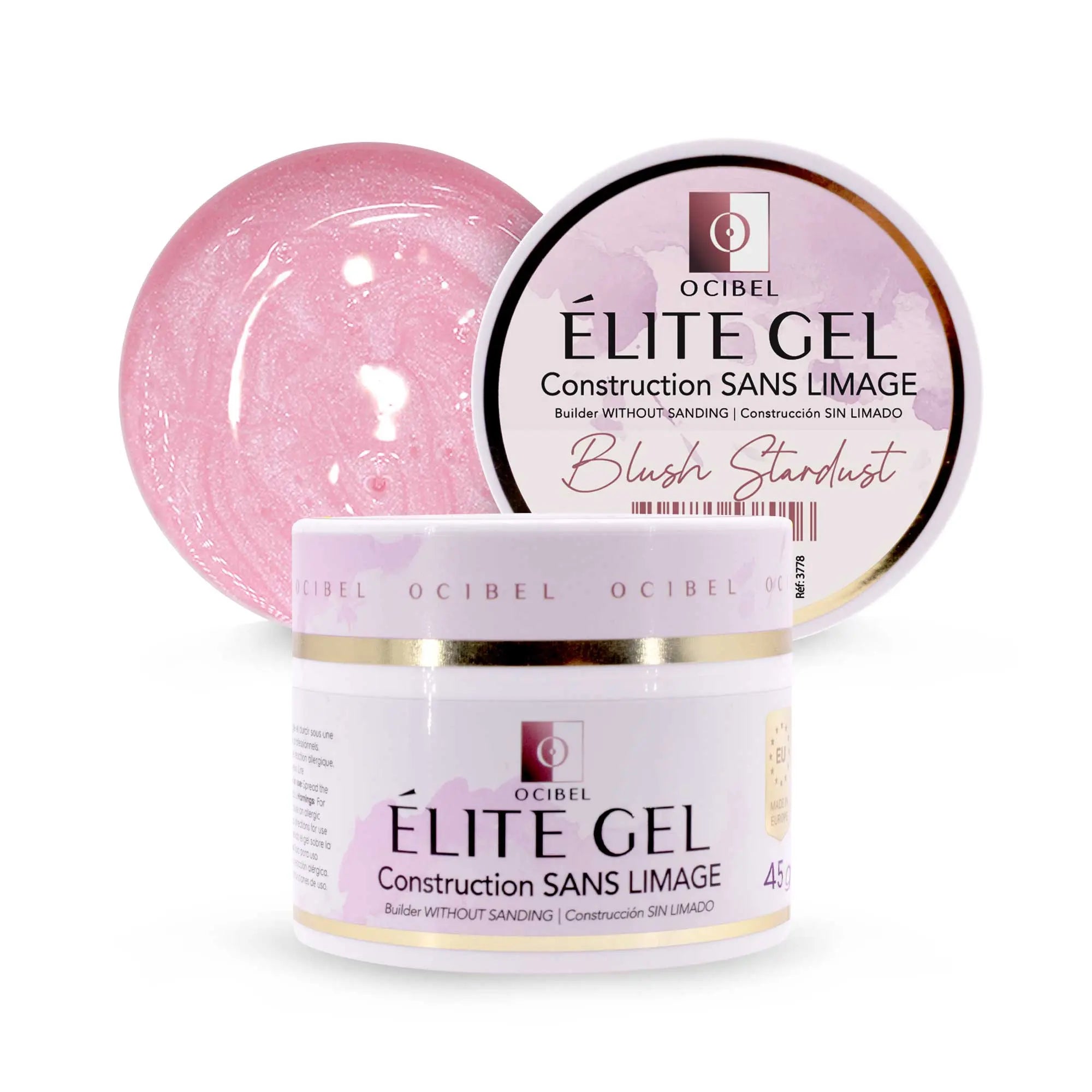 Élite - Gel Construction SANS LIMAGE 45g - Blush Stardust OCIBEL