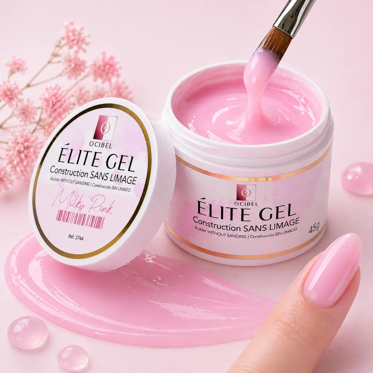 Élite - Gel Construction SANS LIMAGE 45g - Milky Pink