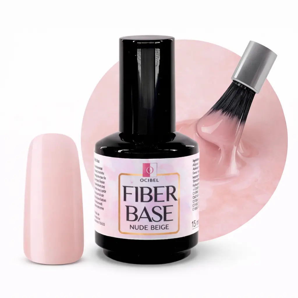 Fiber Base - Gummy Base UV / LED Fibré Nude Beige - 15 ml OCIBEL