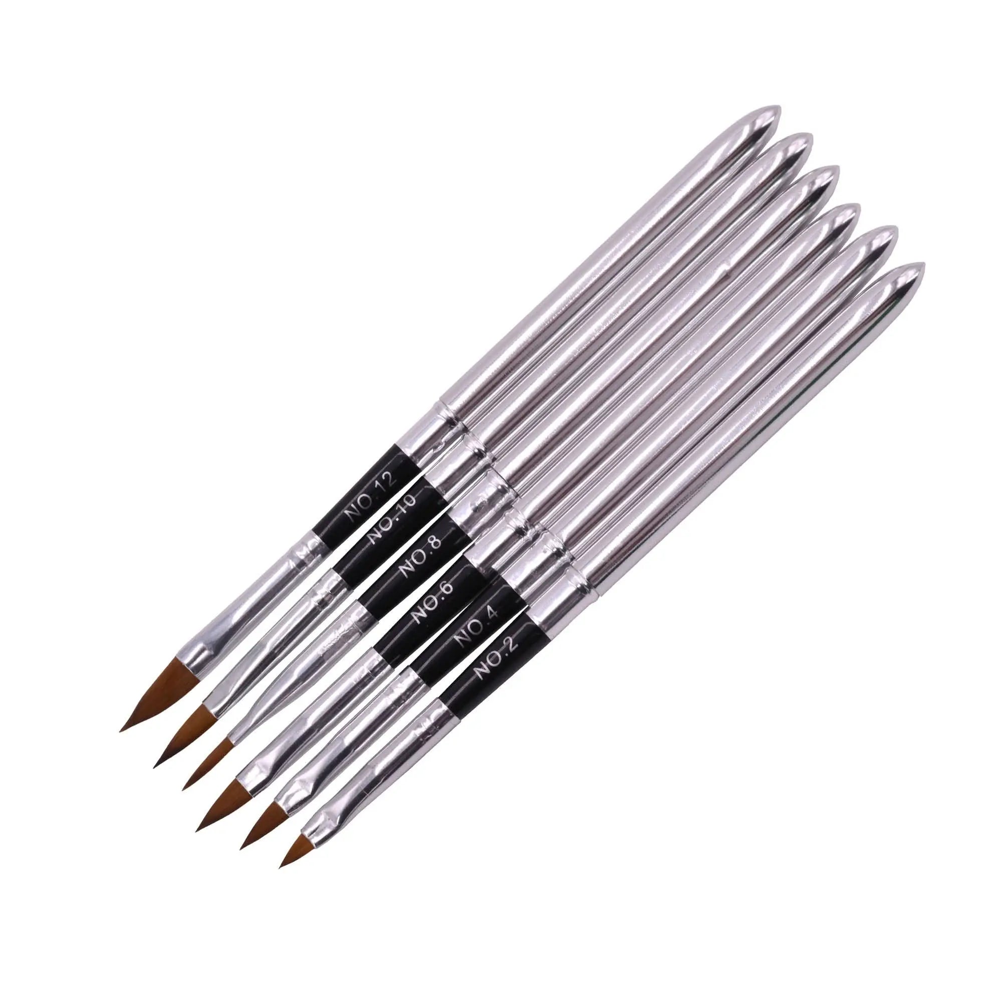 Lot 6 Pinceaux Acryliques Taille 2, 4, 6, 8 10 et 12 Manche Amovible OCIBEL