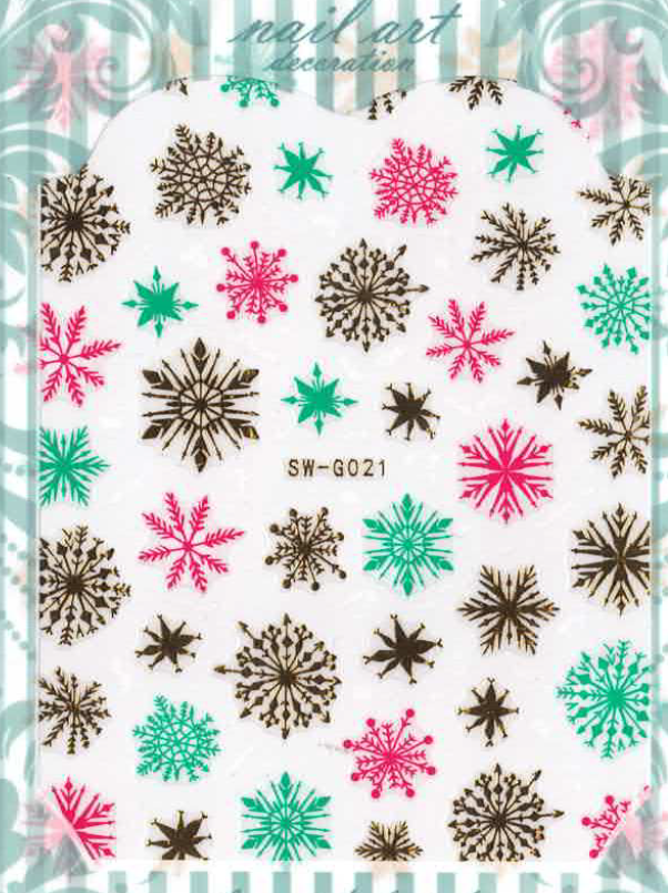 Planche Stickers Autocollant Flocon Noel OCIBEL