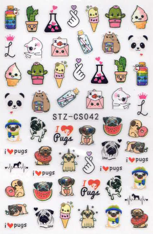 Planche Stickers Autocollant Kawai OCIBEL