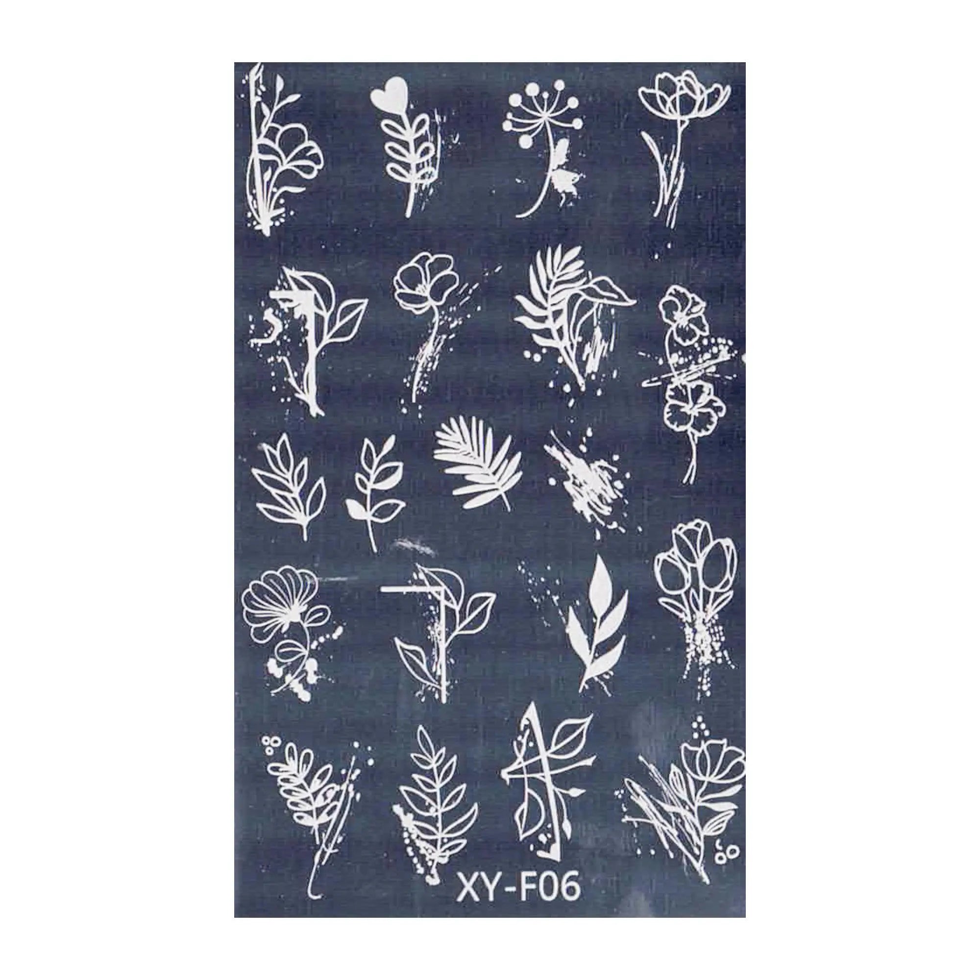 Plaque de Stamping pour Ongles Thème : Fleur OCIBEL