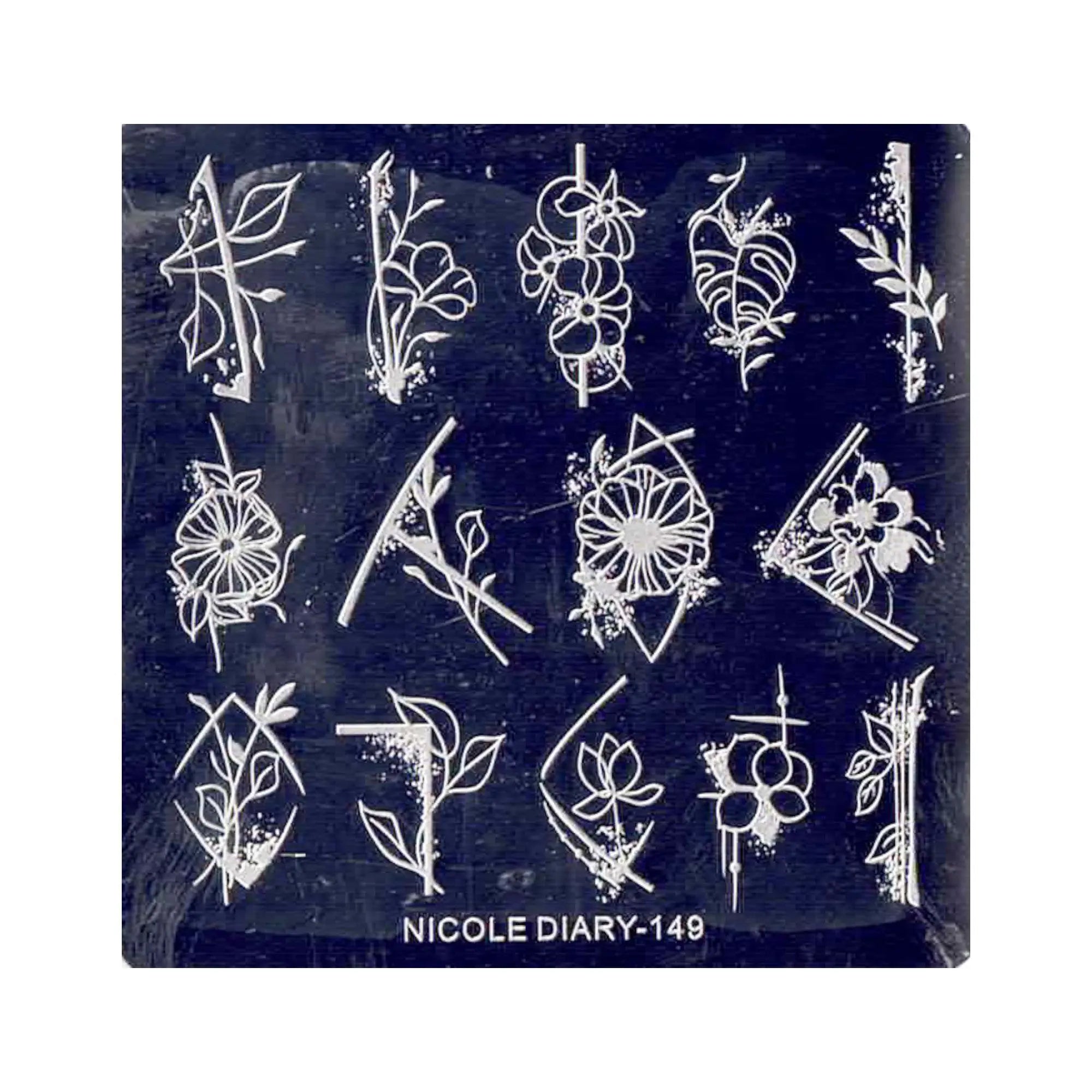 Plaque de Stamping pour Ongles Thème : Fleur OCIBEL