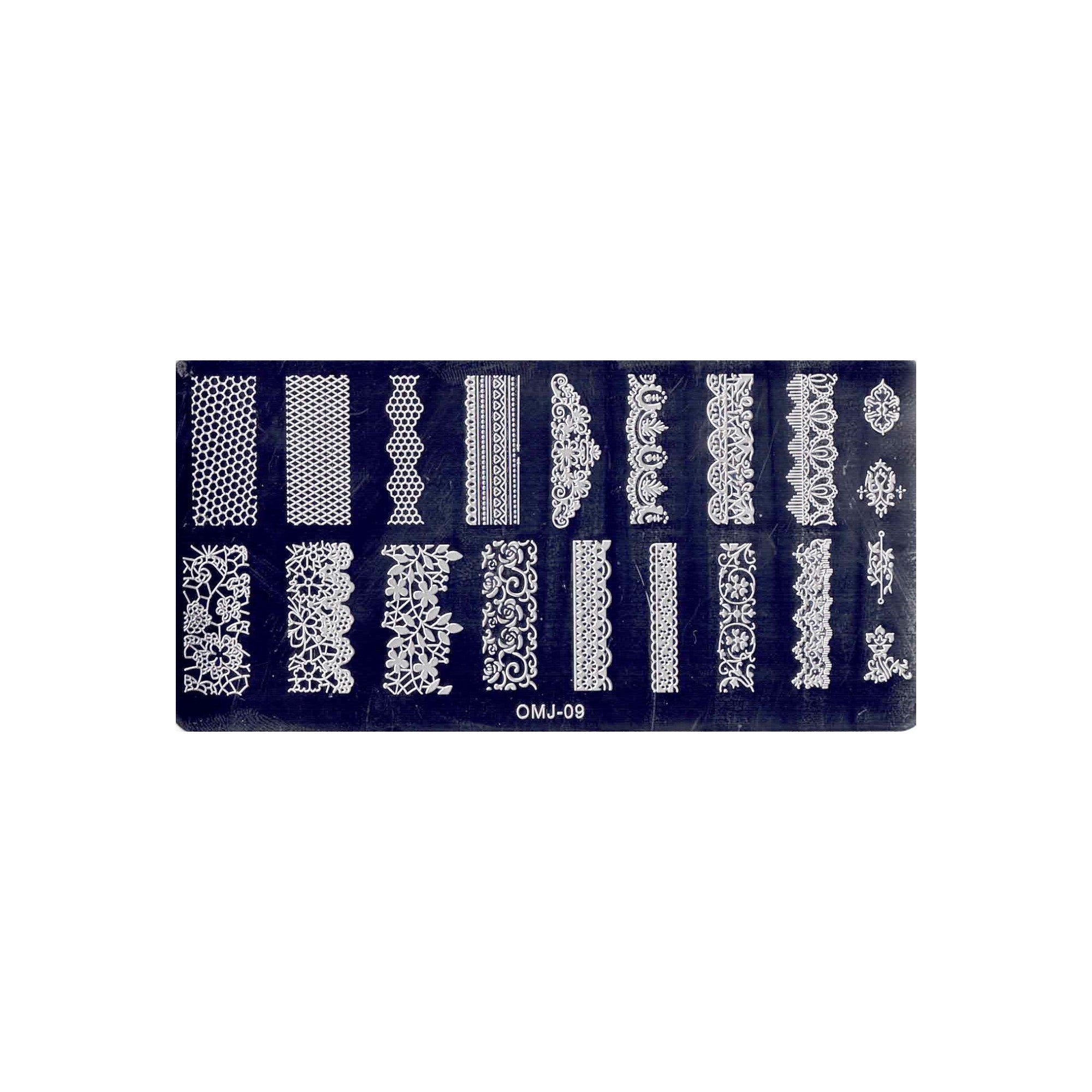 Plaque de Stamping pour Ongles Thème : Motif OCIBEL